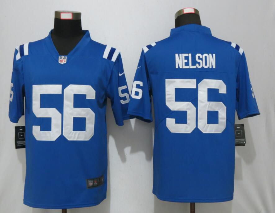 Men Nike Indianapolis Colts #56 Nelson Blue 2017 Vapor Untouchable Limited jerseys